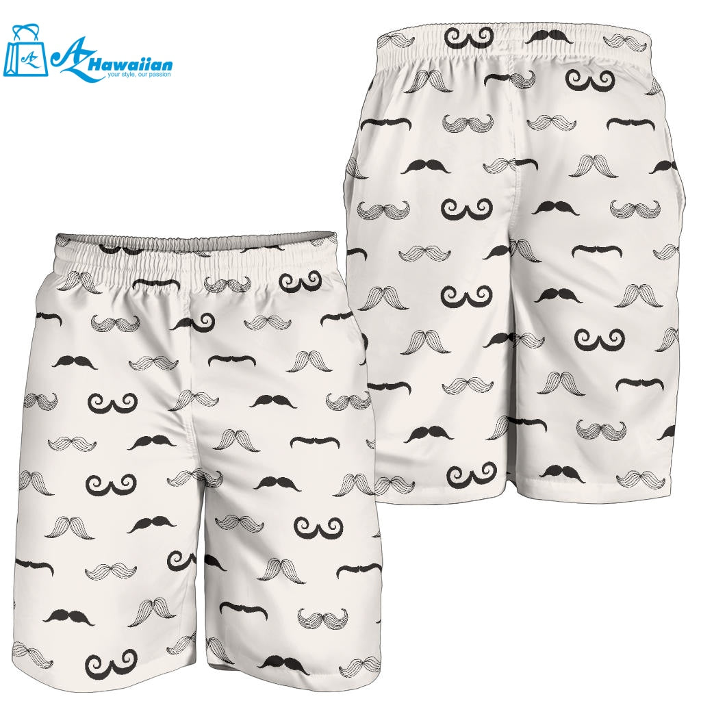 Mustache Beard Pattern Print Design 05 Men Shorts