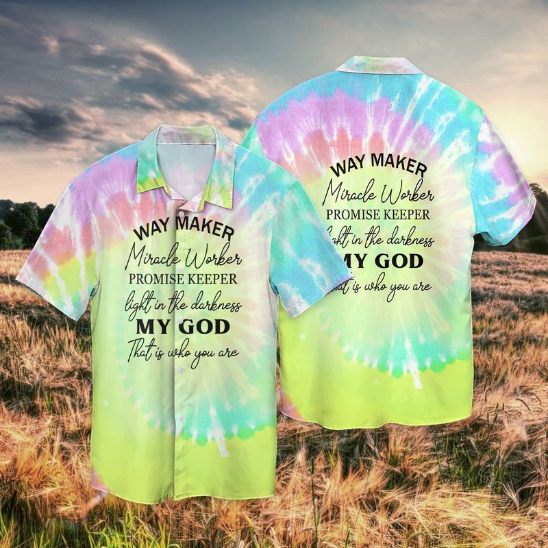 My God Way Maker Miracle Worker Promise Keeper Light In The Darkness my God That Is Who You Are Graphic Print Short Sleeve 