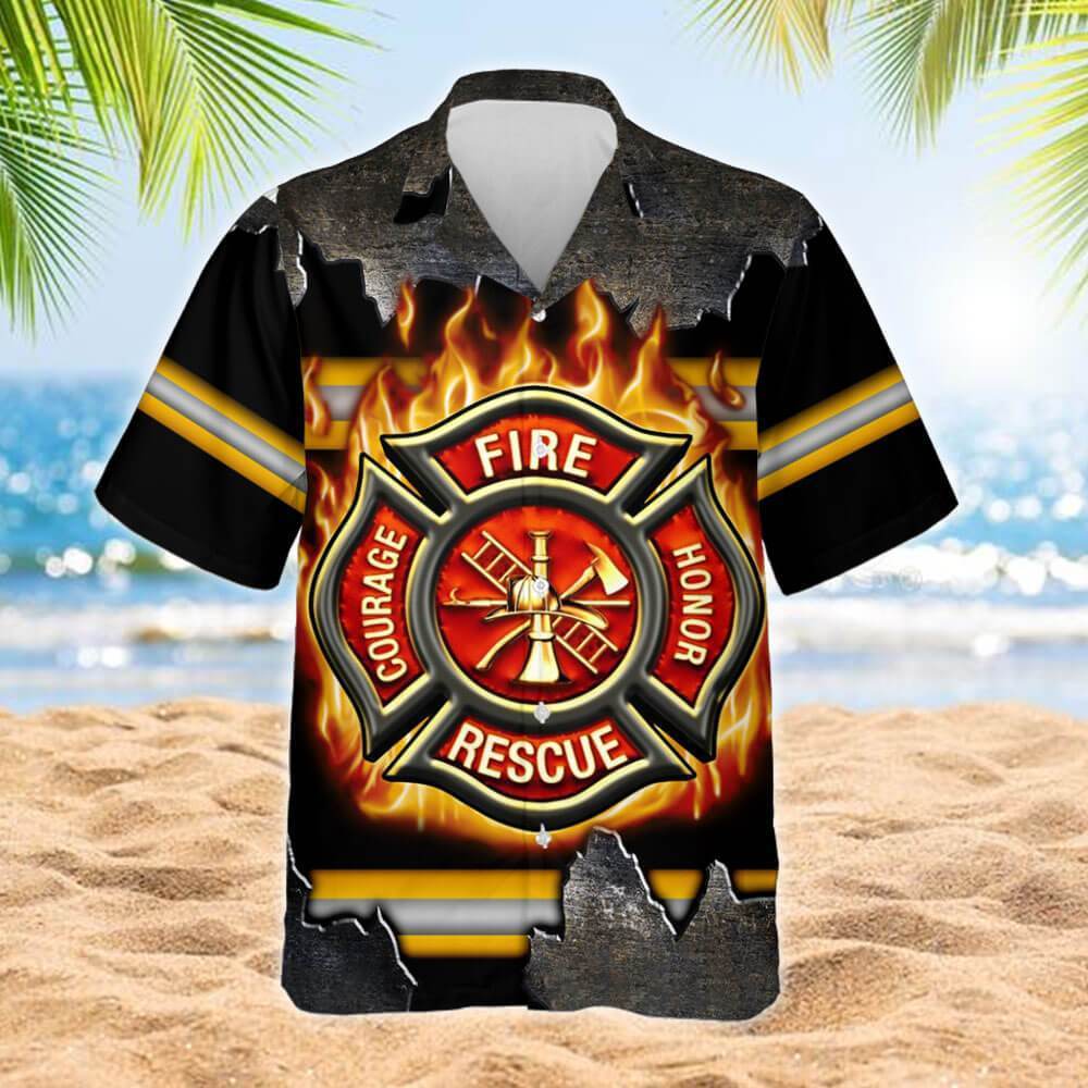 Firefighter Hawaiian Shirt Thb3002Hw