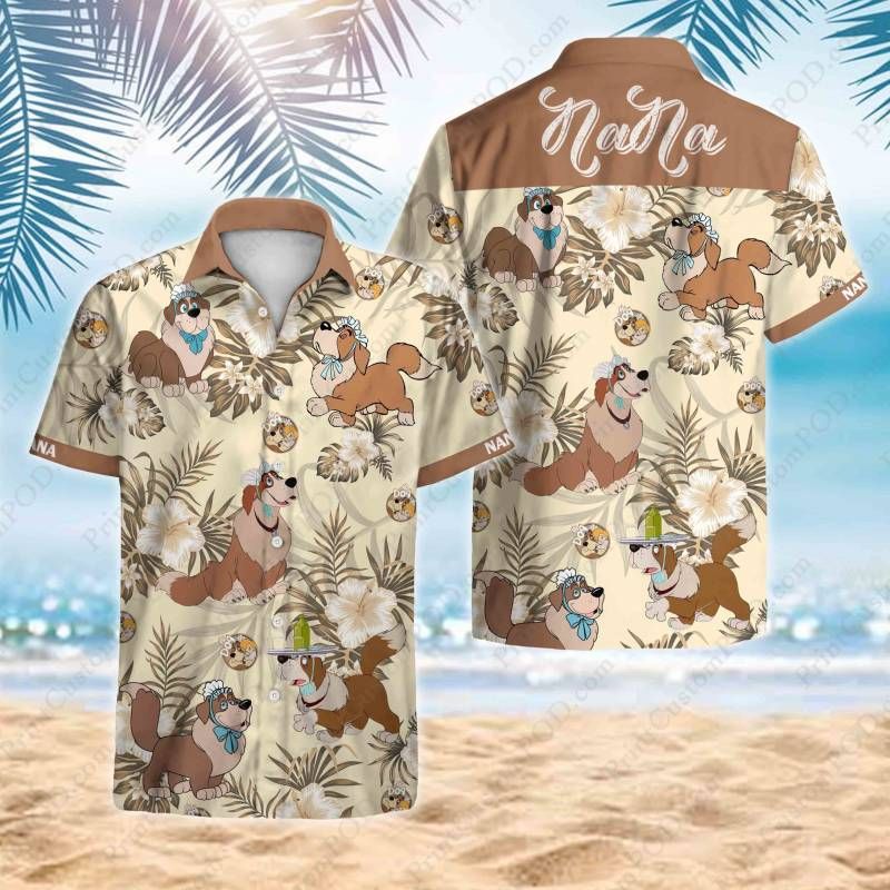 Nana Hawaiian Graphic Print Short Sleeve 