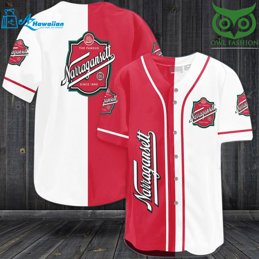 Narragansett Brewing Baseball Jersey Shirt