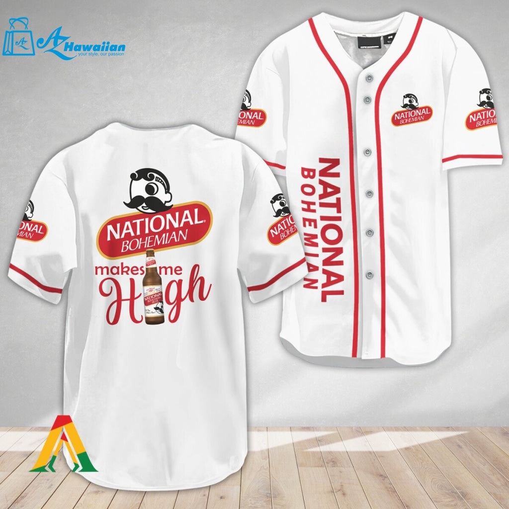 National Bohemian Make Me High Baseball Jersey