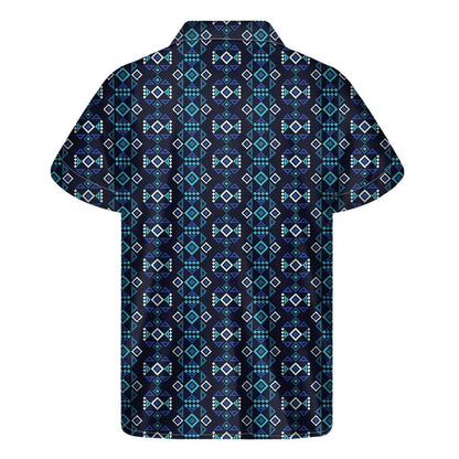 Native Ethnic Pattern Print Mens Short Sleeve Shirt Hawaiian