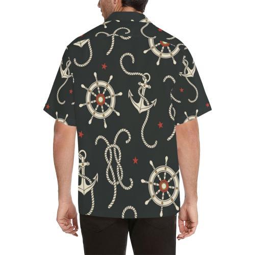 Nautical Anchor Pattern Hawaiian Shirt