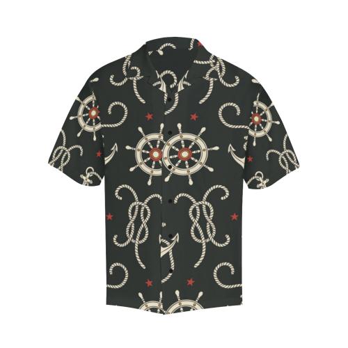Nautical Anchor Pattern Hawaiian Shirt