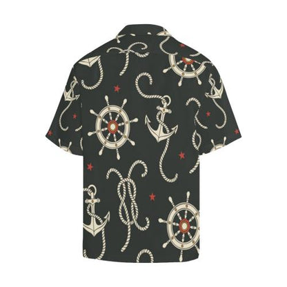 Nautical Anchor Pattern Hawaiian Shirt