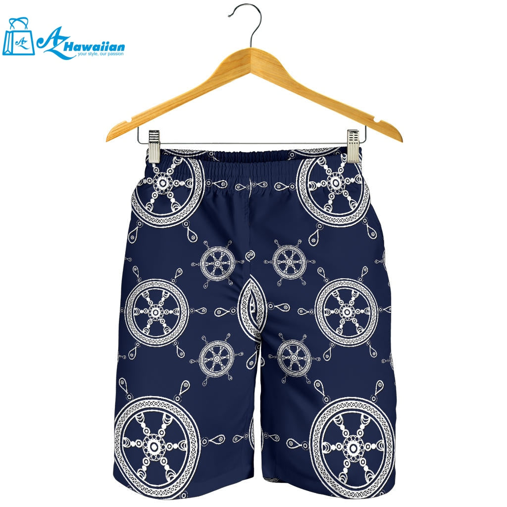 Nautical Steering Wheel Design Pattern Men Shorts