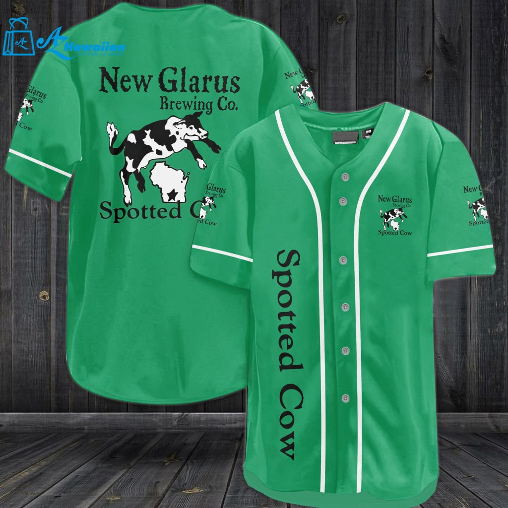 New Glarus Spotted Cow Beer Baseball Jersey 