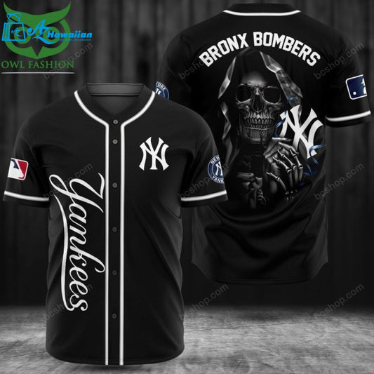 New York Yankees BronX Bombers Skull baseball Jersey shirt