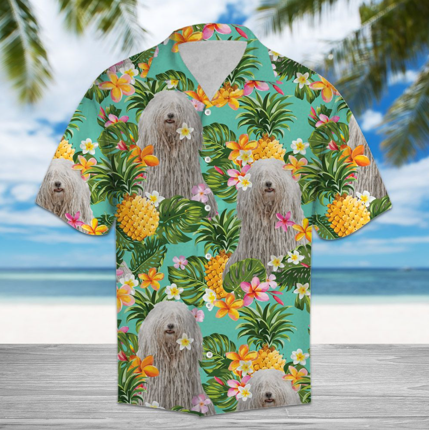 Tropical Pineapple Puli Hawaiian Shirt Hawaiian Shirt