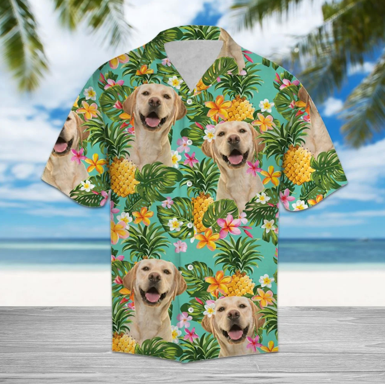 Tropical Pineapple Labrador Retriever Hawaiian Shirt Hawaiian Shirt