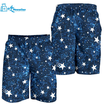 Night Sky Star Pattern Men Shorts