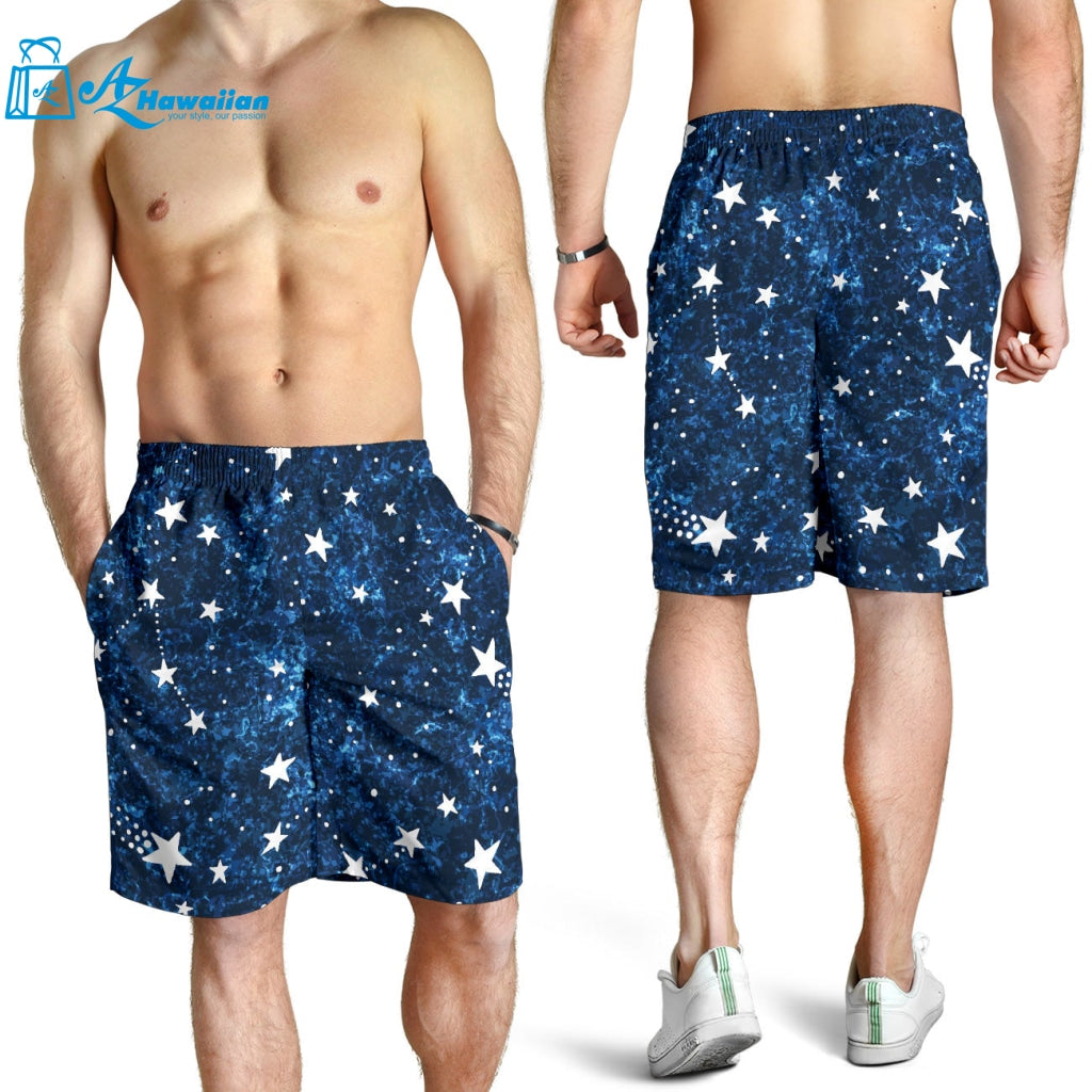 Night Sky Star Pattern Men Shorts