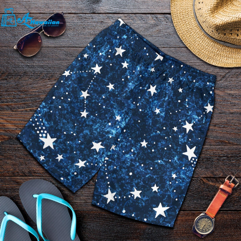 Night Sky Star Pattern Men Shorts