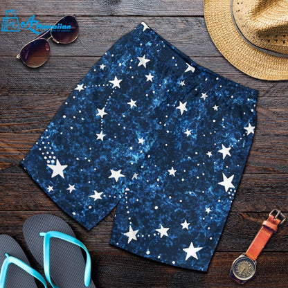 Night Sky Star Pattern Men Shorts