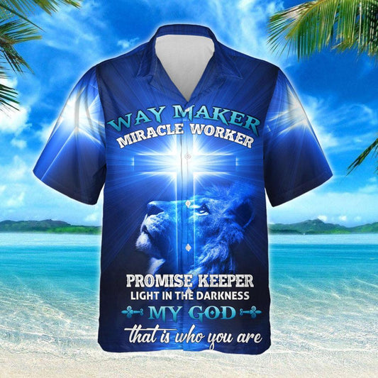 Way Maker Miracle Worker Jesus Lion Shirt Ddh2759Hw Hawaiian