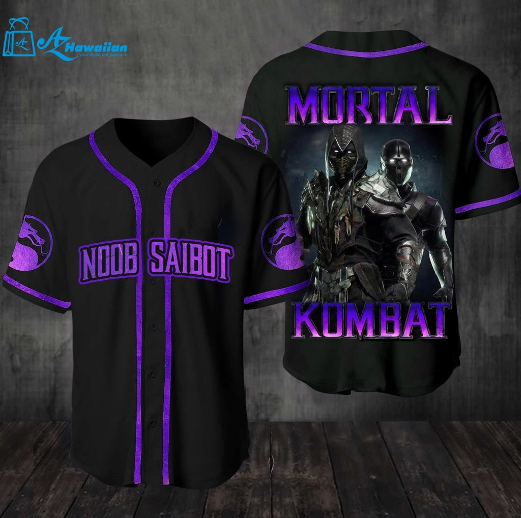 Noob Saibot Mortal Kombat All Over Print Unisex Baseball Jersey 