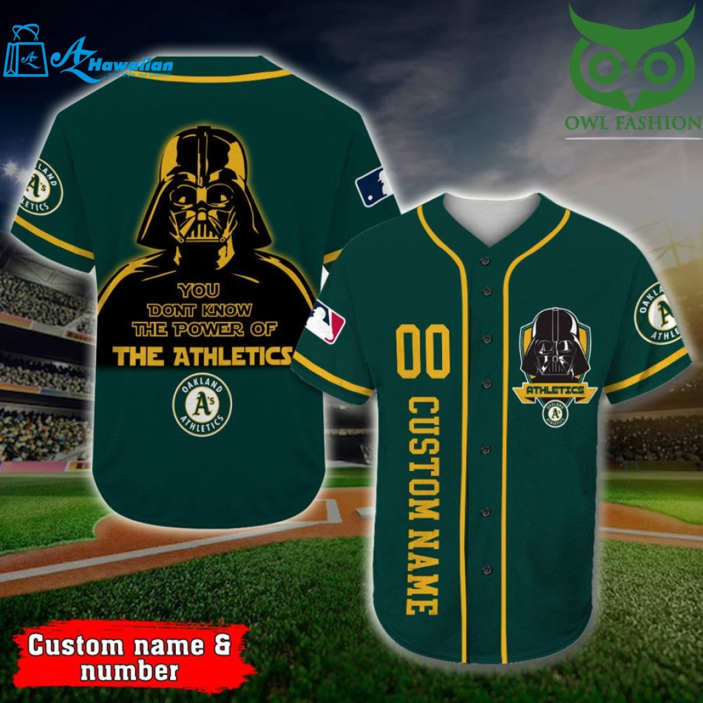 Oakland Athletics Baseball Jersey Darth Vader Star Wars Personalized Gift, Custom Name Number