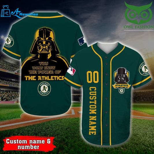 Oakland Athletics Baseball Jersey Darth Vader Star Wars Personalized Gift, Custom Name Number