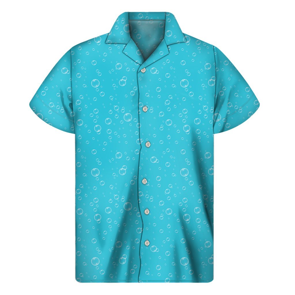 Ocean Bubble Pattern Print Mens Short Sleeve Shirt Hawaiian