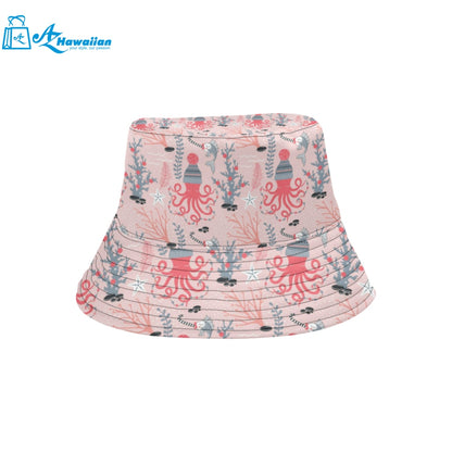 Octopus winter hat garland Fish candy Seaweed Cora Unisex Bucket Hat