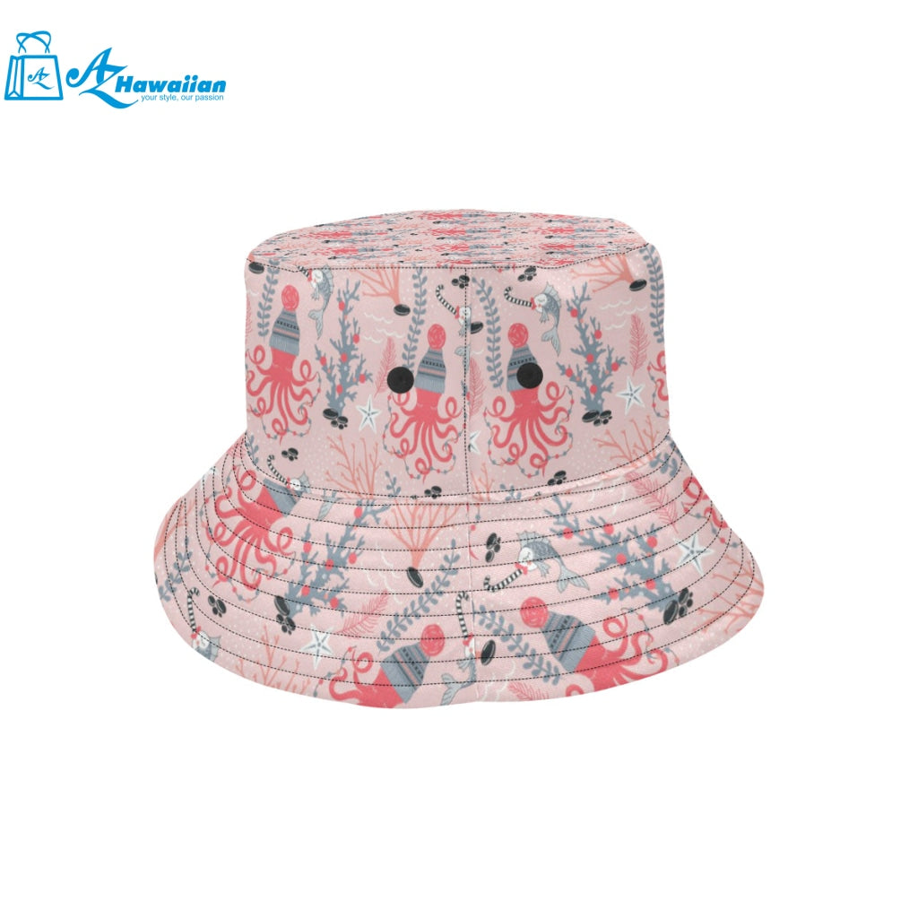 Octopus winter hat garland Fish candy Seaweed Cora Unisex Bucket Hat