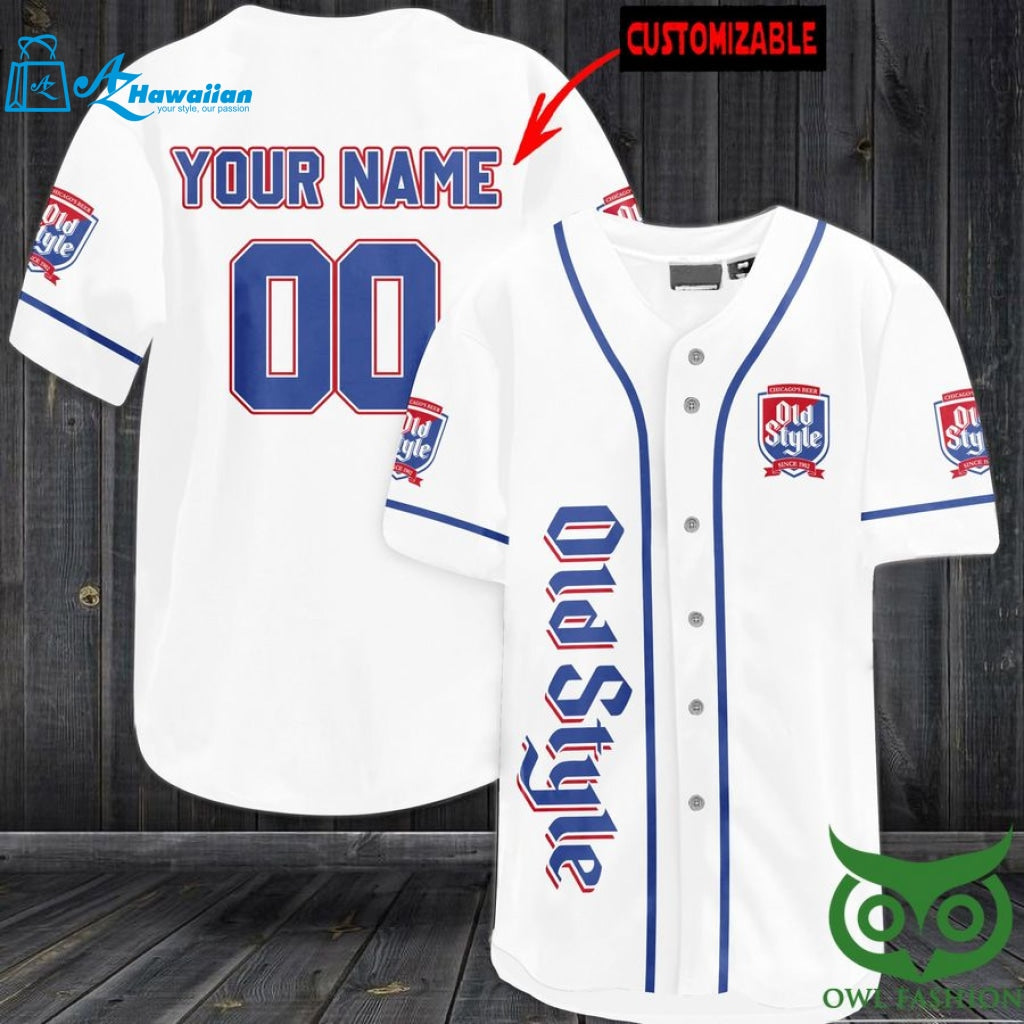 Old Style Chicago beer Personalized Name Number Baseball Jersey Shirt