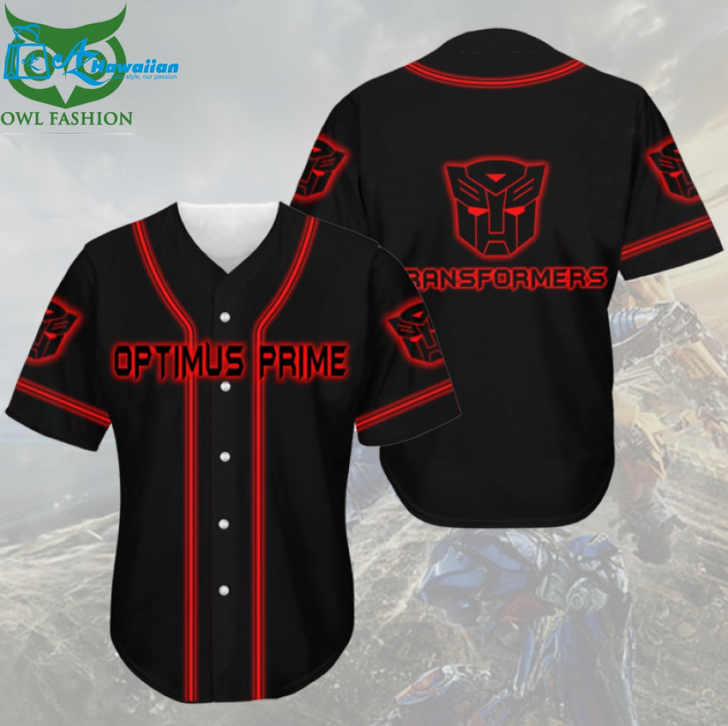 Optimus Prime Transformers baseball Jersey shirt