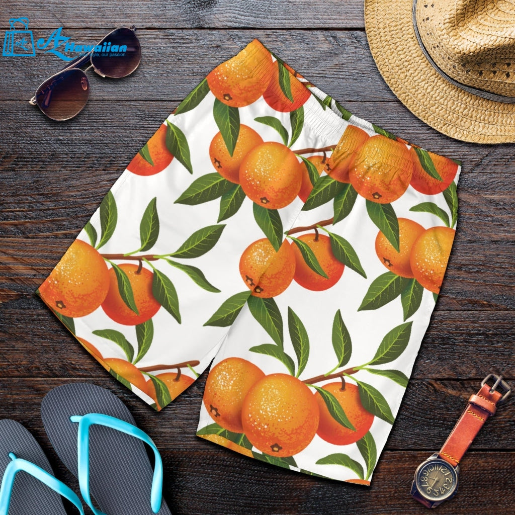 Oranges Pattern Background Men Shorts