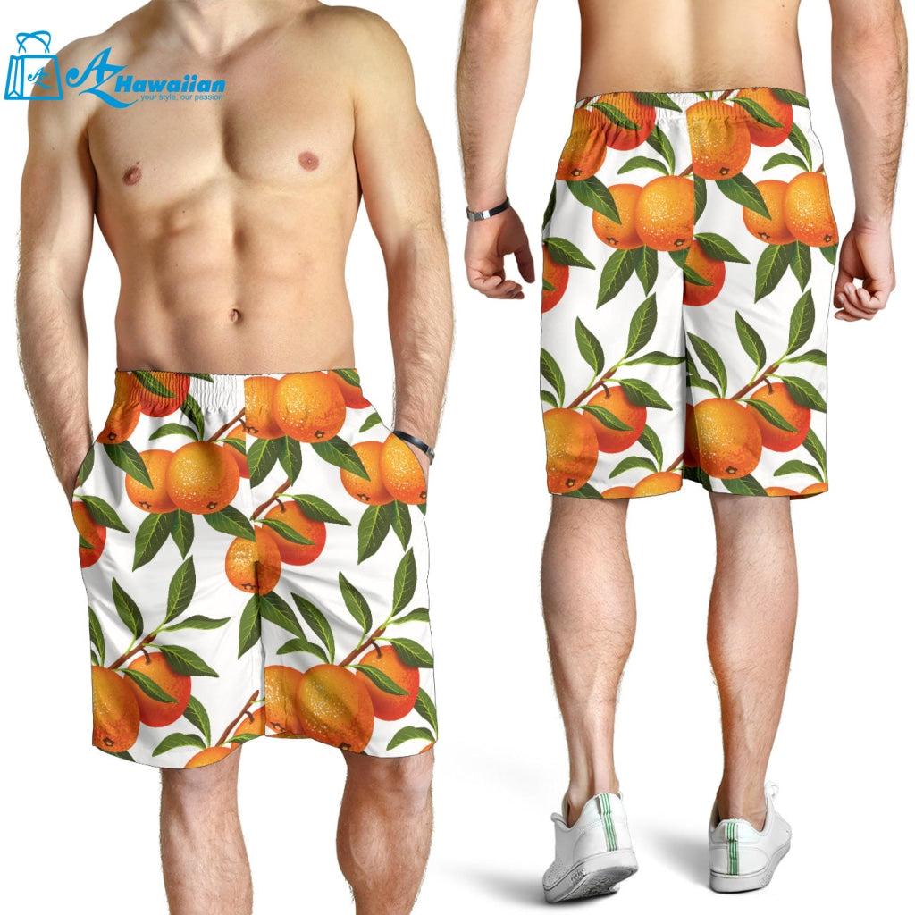 Oranges Pattern Background Men Shorts