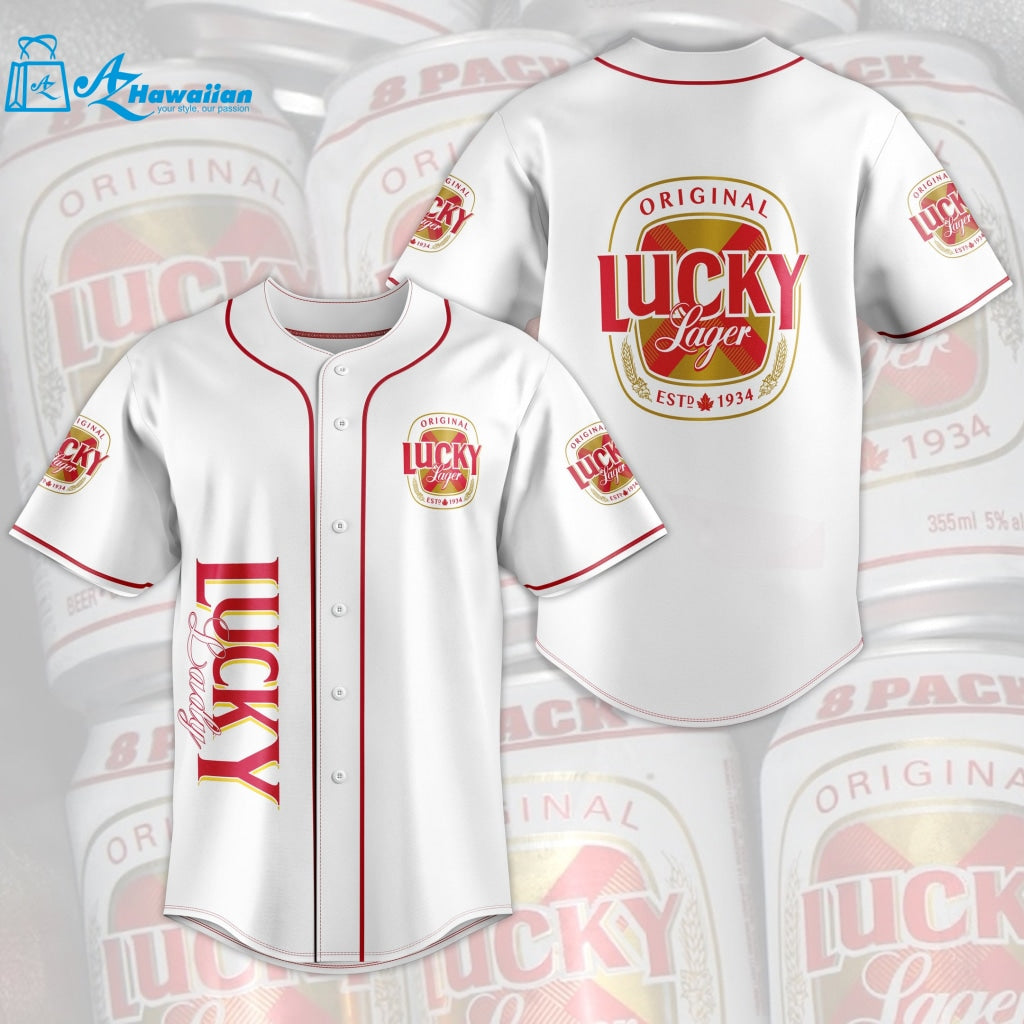 Original Lucky Lager Baseball Jersey 