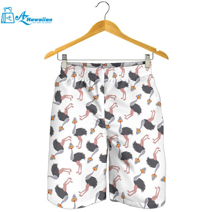 Ostrich Pattern Print Design 02 Men Shorts