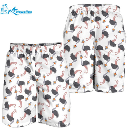 Ostrich Pattern Print Design 02 Men Shorts