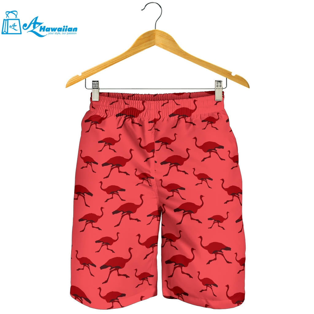 Ostrich Pattern Print Design 03 Men Shorts