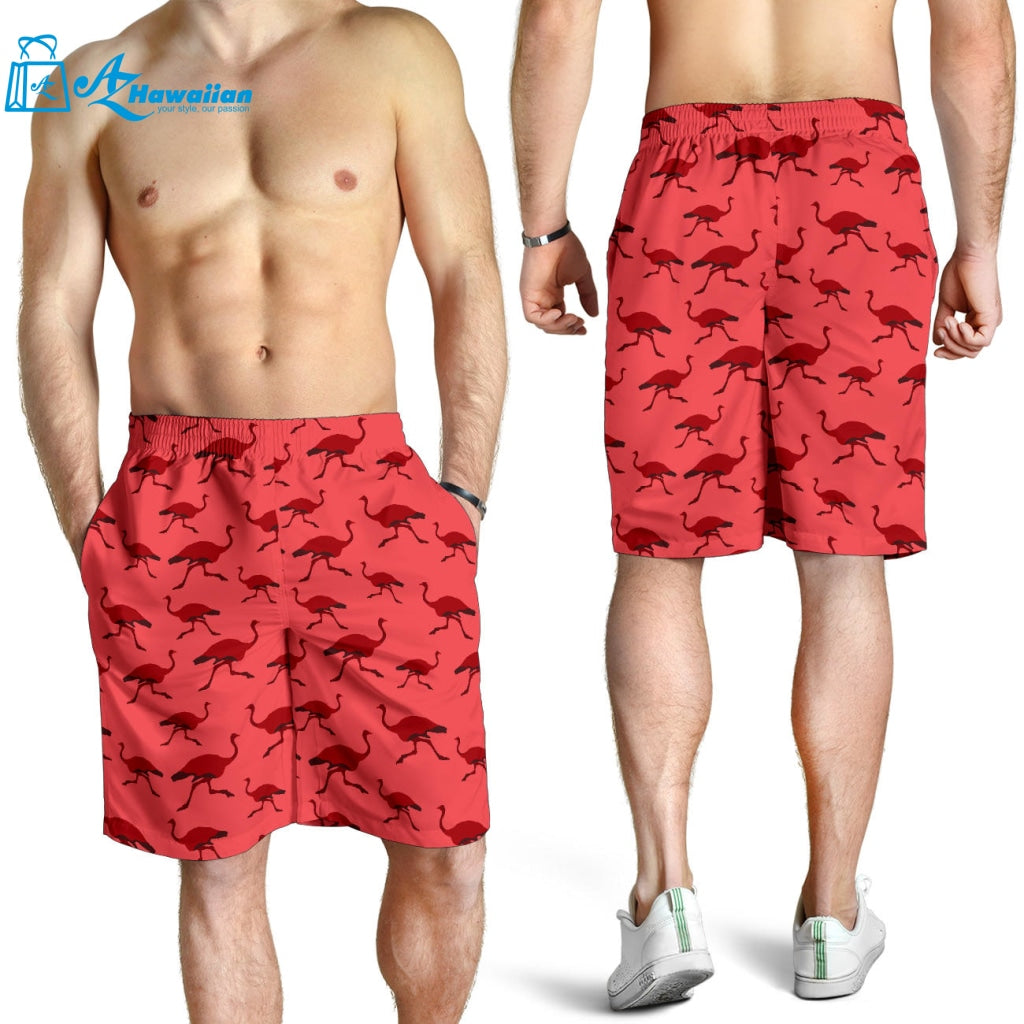 Ostrich Pattern Print Design 03 Men Shorts