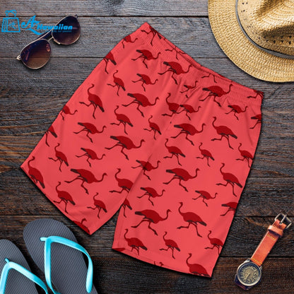 Ostrich Pattern Print Design 03 Men Shorts