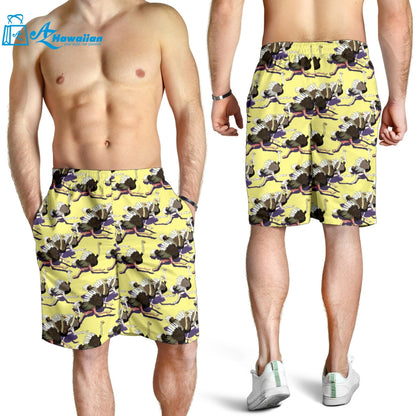 Ostrich Pattern Print Design 04 Men Shorts