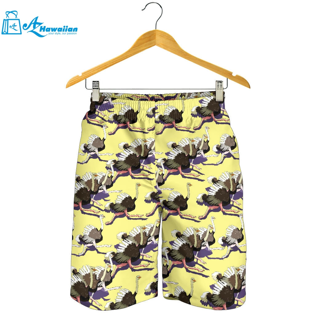 Ostrich Pattern Print Design 04 Men Shorts