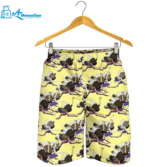 Ostrich Pattern Print Design 04 Men Shorts