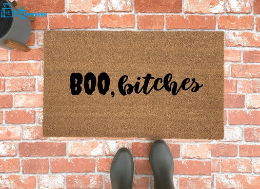 Outdoor Mat- Boo Funny Pattern Happy Halloween Doormat Home Decor