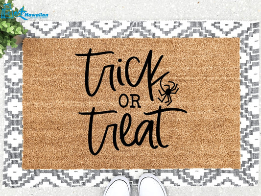 Outdoor Mat- Trick Or Treat Halloween Spider Pattern Doormat Home Decor