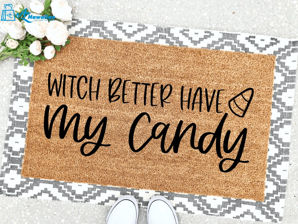 Outdoor Mat- Witch Better Have My Candy Halloween Themed Doormat Home Decor