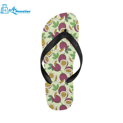 Paassion fruit pattern Unisex Flip Flops