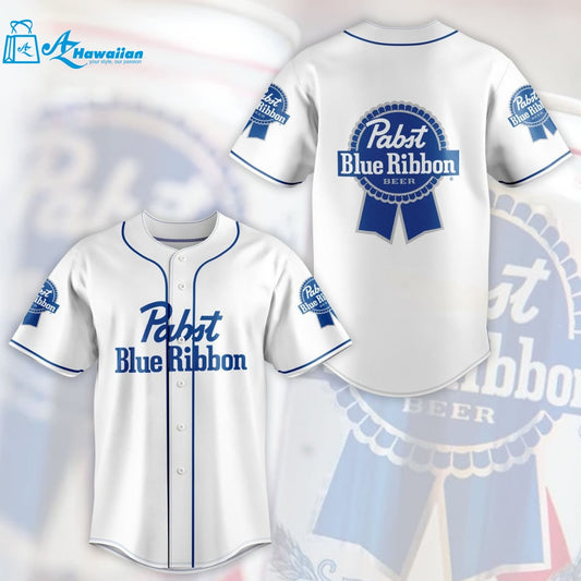 Pabst Blue Ribbon Beer Baseball Jersey 