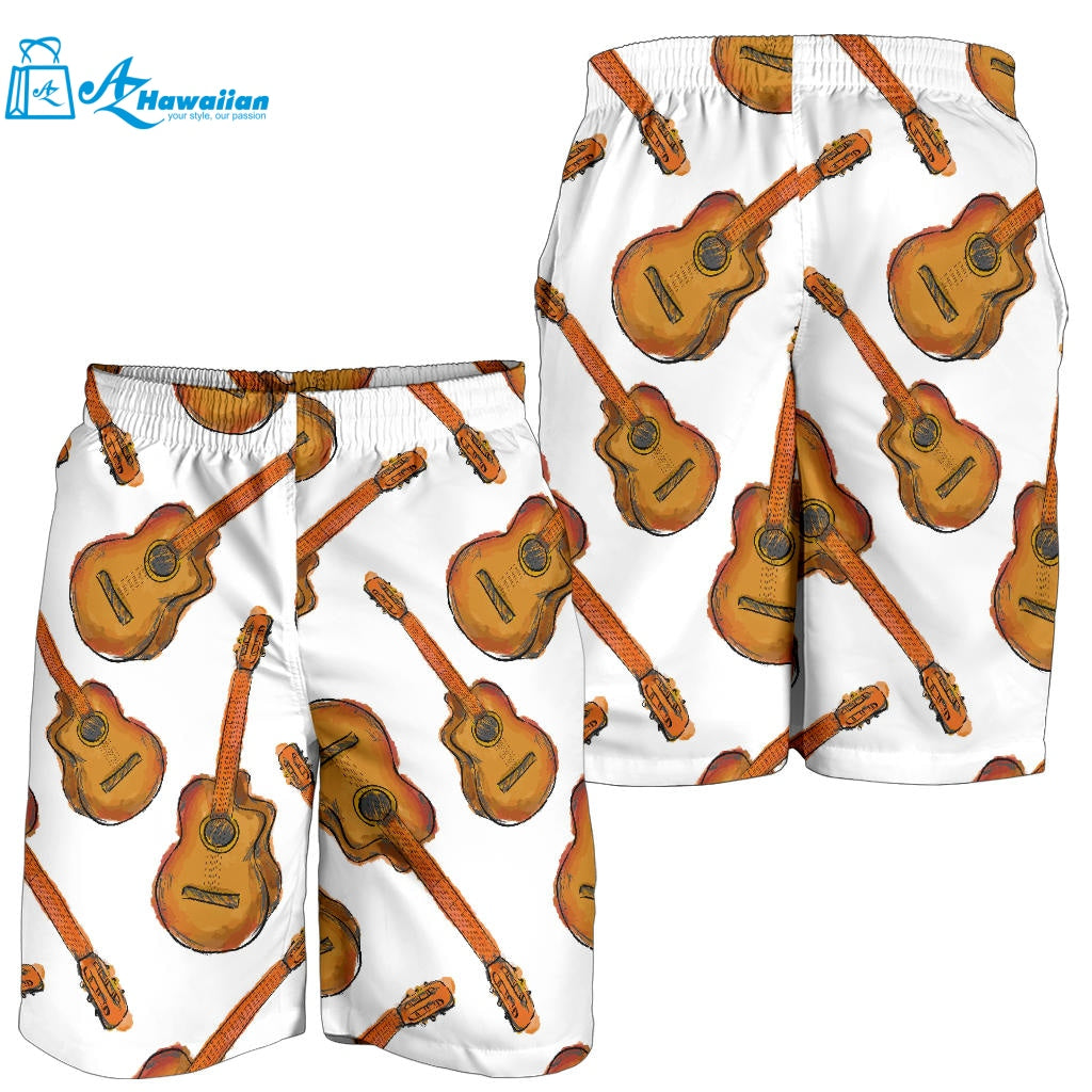 Paint Guitar Pattern Men Shorts