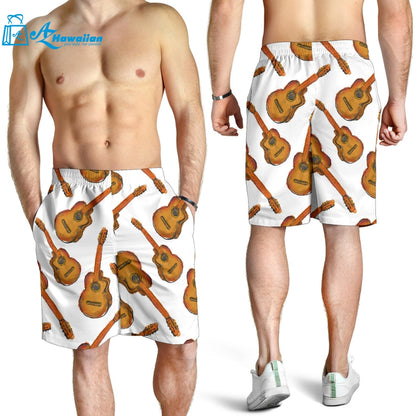 Paint Guitar Pattern Men Shorts