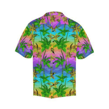 Palm Tree Rainbow Pattern Hawaiian Shirt
