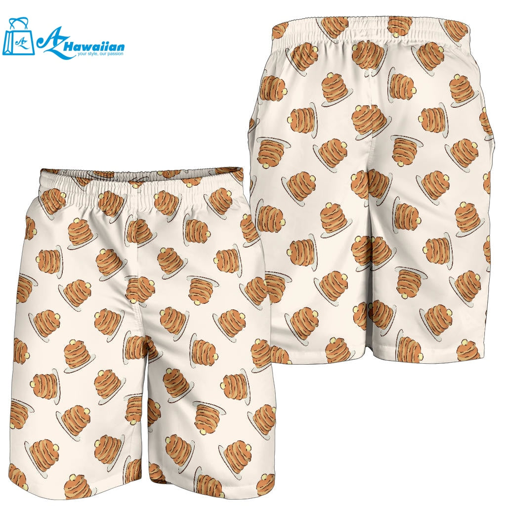 Pancake Pattern Print Design 01 Men Shorts