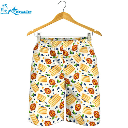 Pancake Pattern Print Design 02 Men Shorts