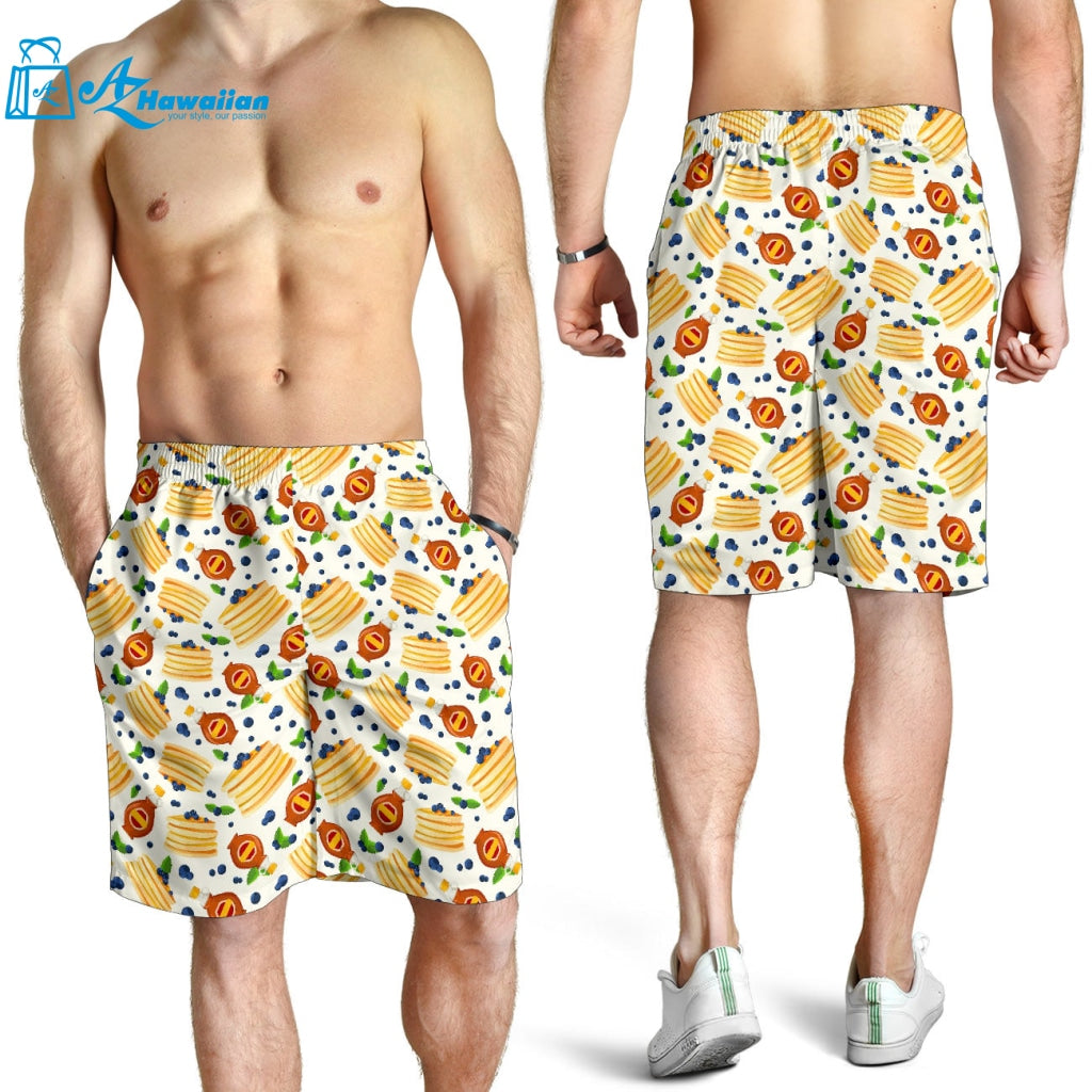 Pancake Pattern Print Design 02 Men Shorts